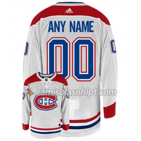 Camisola Montreal Canadiens Personalizado Adidas Branco Authentic - Homem
